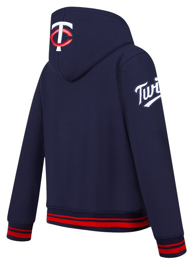 Pro Standard Youth Minnesota Twins Midnight Navy Script Tail Ribbed Fleece Hoodie product image