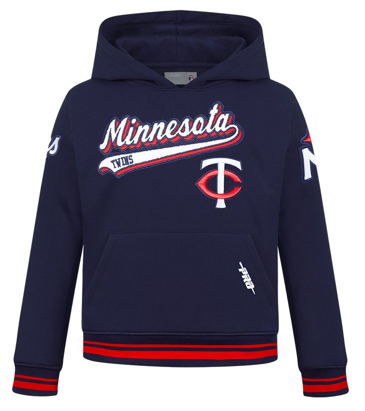 Pro Standard Youth Minnesota Twins Midnight Navy Script Tail Ribbed Fleece Hoodie product image