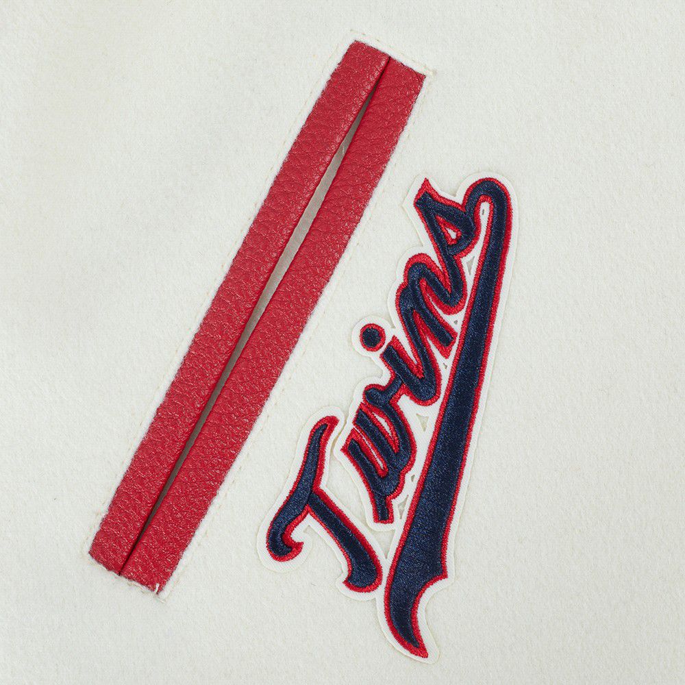 Pro Standard Youth Minnesota Twins Cream Classic Varsity Jacket product image