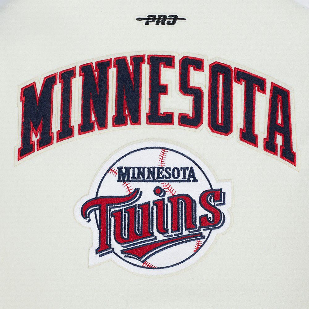 Pro Standard Youth Minnesota Twins Cream Classic Varsity Jacket product image