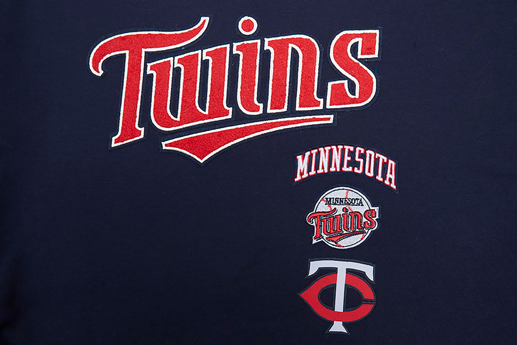 Pro Standard Women's Minnesota Twins Navy Logo Fleece Crew Neck Sweatshirt product image