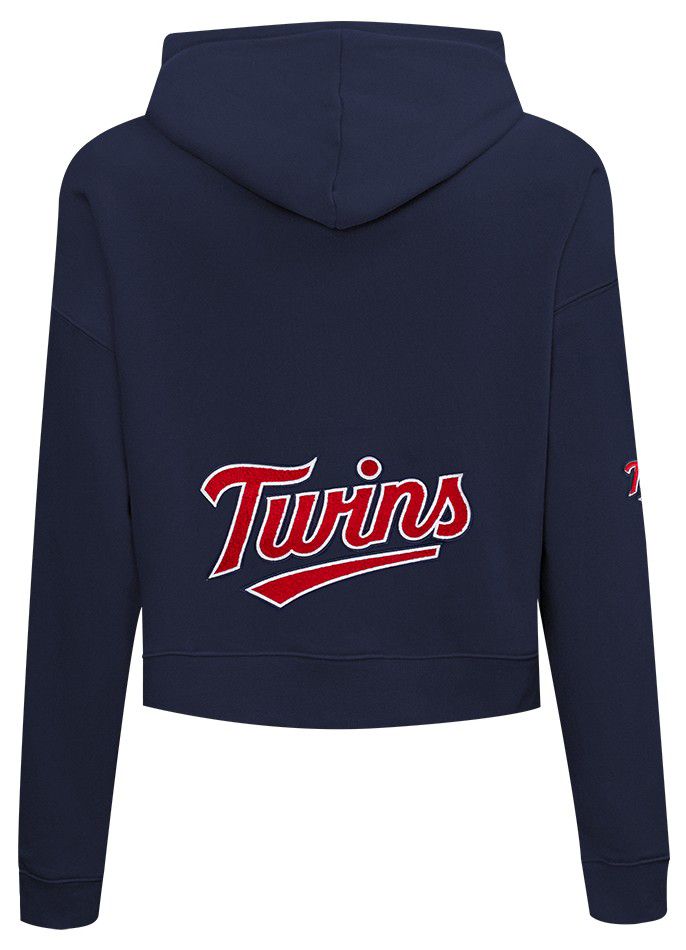Pro Standard Women's Minnesota Twins Navy Classic Cropped Pullover Hoodie product image