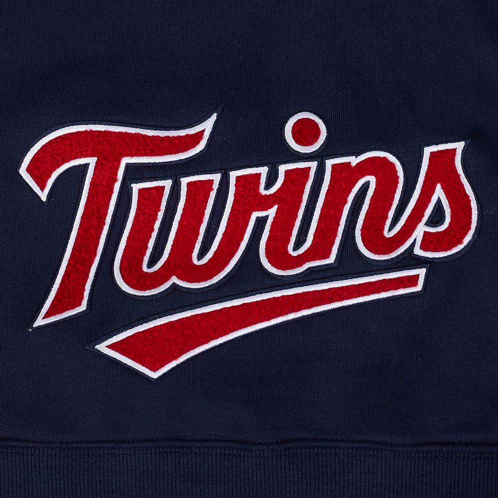 Pro Standard Women's Minnesota Twins Navy Classic Cropped Pullover Hoodie product image