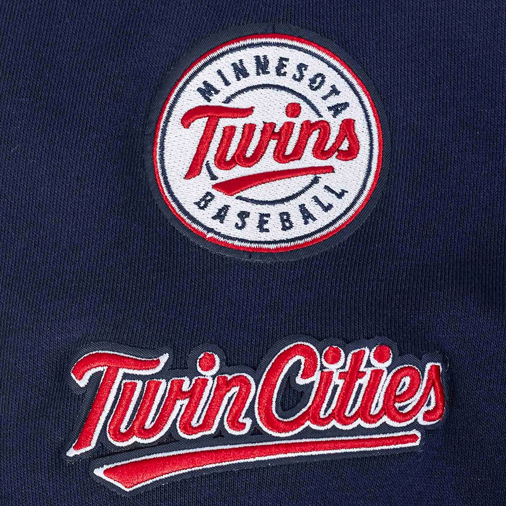 Pro Standard Women's Minnesota Twins Navy Classic Cropped Pullover Hoodie product image