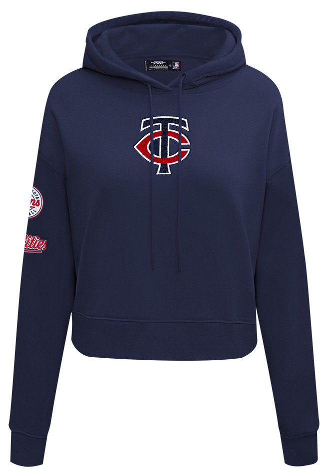 Pro Standard Women's Minnesota Twins Navy Classic Cropped Pullover Hoodie product image