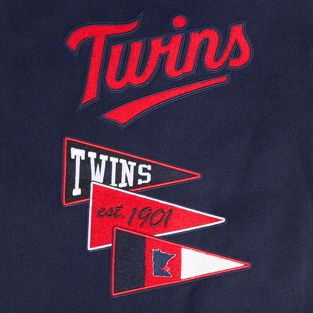 Pro Standard Women's Minnesota Twins Navy Varsity Jacket product image