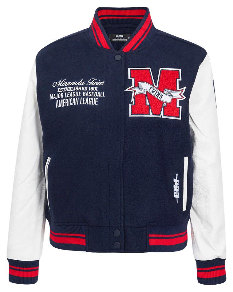 Pro Standard Women's Minnesota Twins Navy Varsity Jacket product image