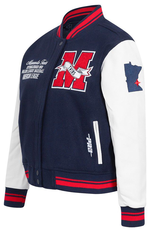 Pro Standard Women's Minnesota Twins Navy Varsity Jacket product image