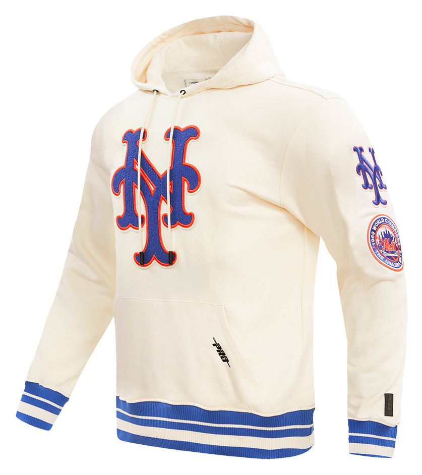 Pro Standard Men's New York Mets Cream Classic Retro Pullover Hoodie product image
