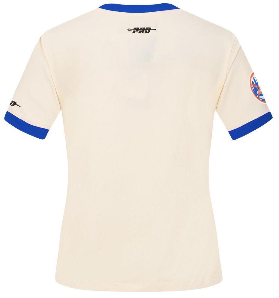 Pro Standard Women's New York Mets Cream Ringer Souvenir T-Shirt product image
