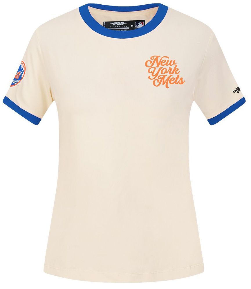 Pro Standard Women's New York Mets Cream Ringer Souvenir T-Shirt product image