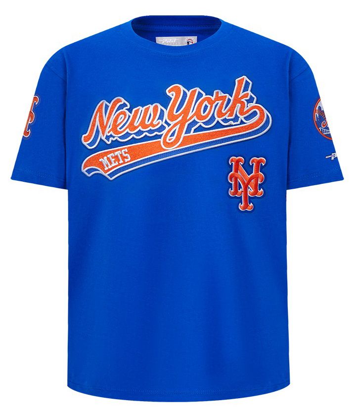 Pro Standard Youth New York Mets Royal Blue Script Tail T-Shirt product image
