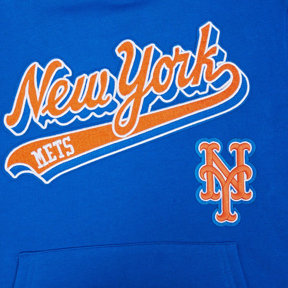 Pro Standard Youth New York Mets Royal Script Tail Ribbed Fleece Hoodie product image