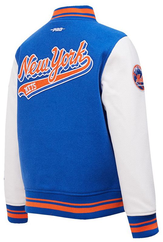 Pro Standard Youth New York Mets Royal Script Varsity Jacket product image