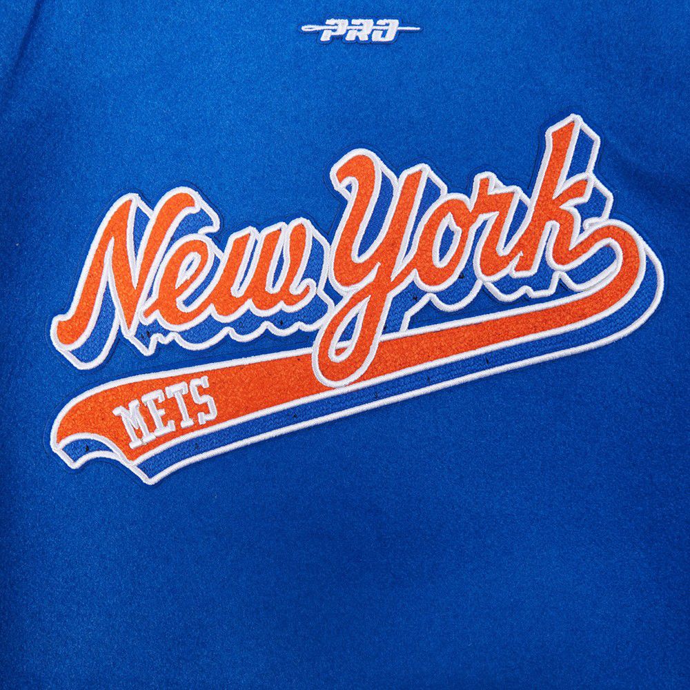 Pro Standard Youth New York Mets Royal Script Varsity Jacket product image
