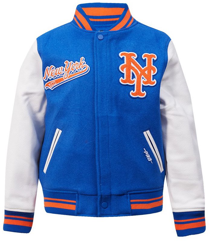 Pro Standard Youth New York Mets Royal Script Varsity Jacket product image