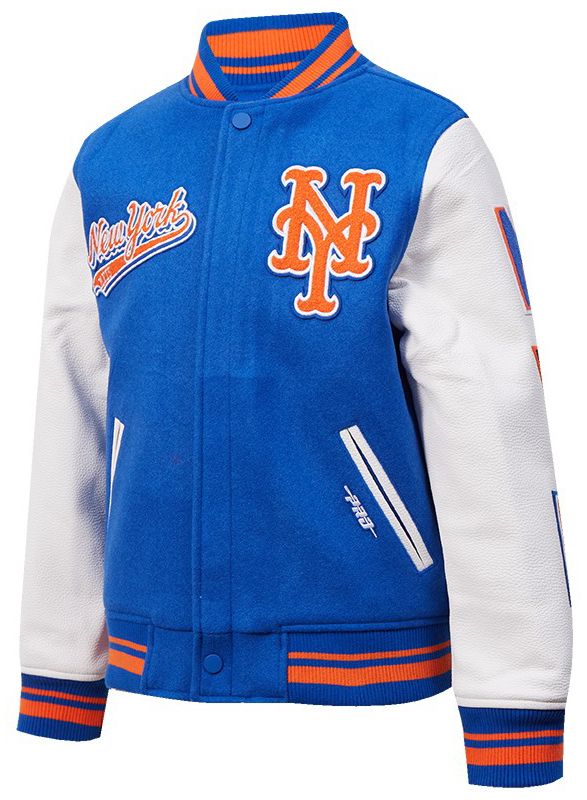 Pro Standard Youth New York Mets Royal Script Varsity Jacket product image