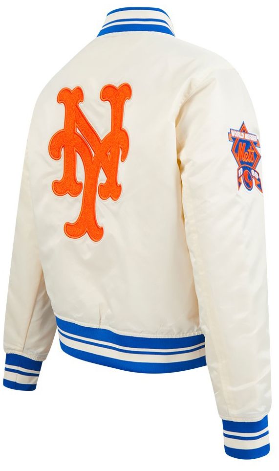 Pro Standard Women's New York Mets Cream Classic Satin Jacket product image