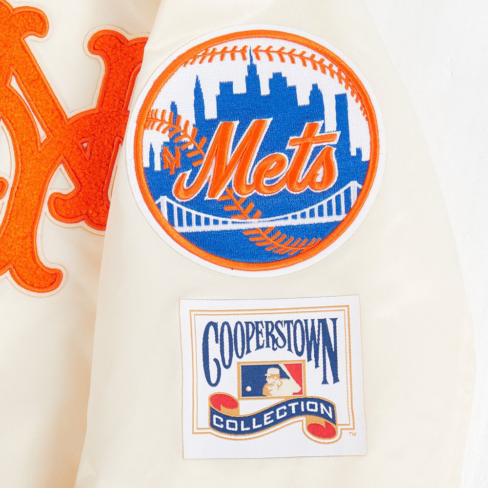 Pro Standard Women's New York Mets Cream Classic Satin Jacket product image