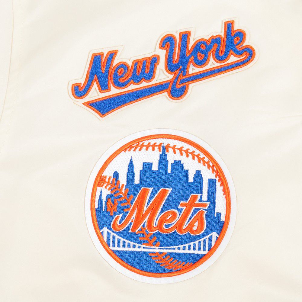 Pro Standard Women's New York Mets Cream Classic Satin Jacket product image