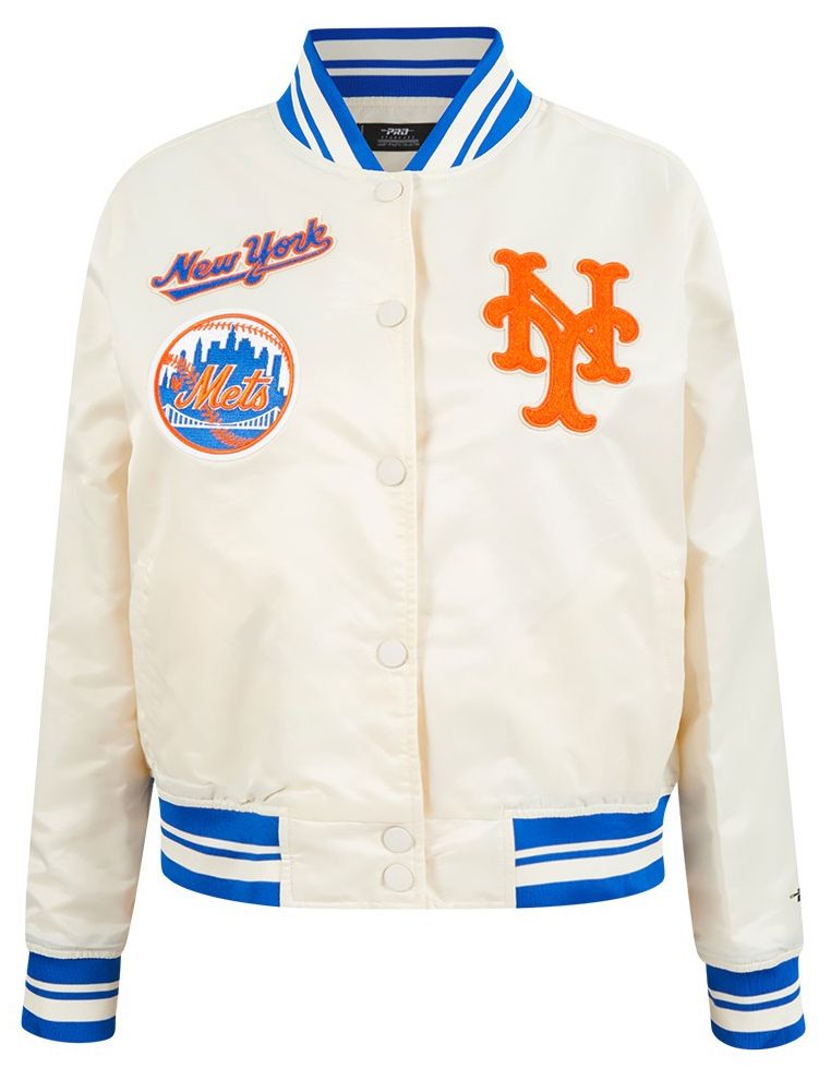 Pro Standard Women's New York Mets Cream Classic Satin Jacket product image