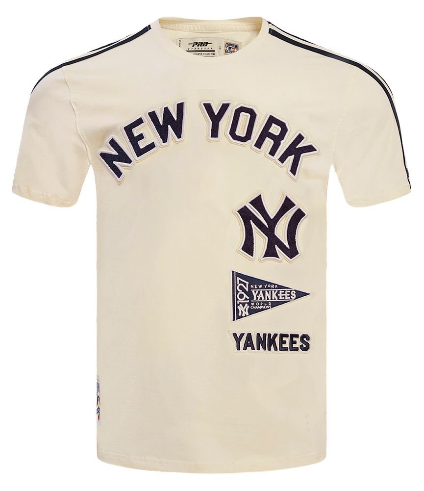 Pro Standard Men's New York Yankees Cream Retro Stripe T-Shirt product image
