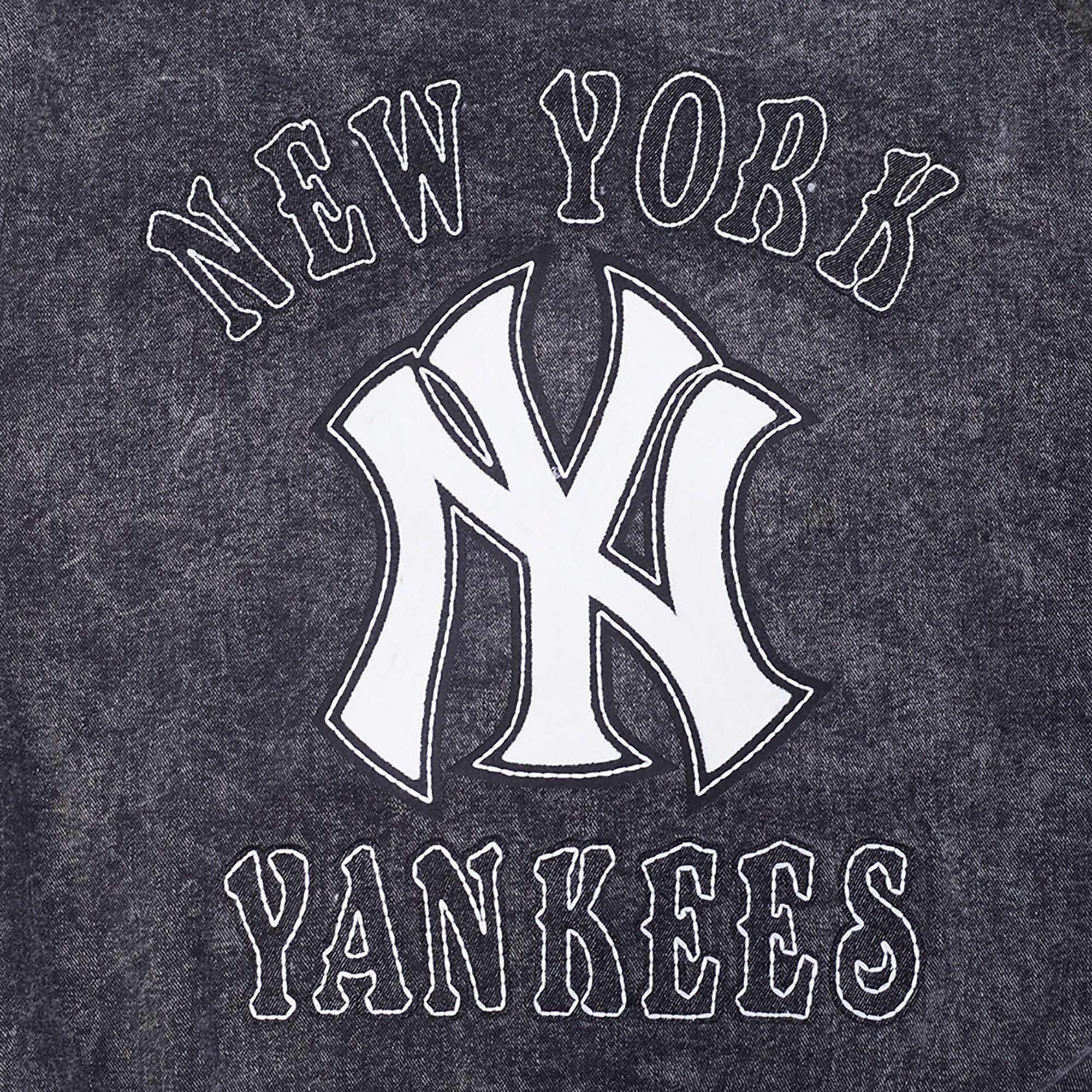 Pro Standard Men's New York Yankees Black Denim Varsity Jacket product image