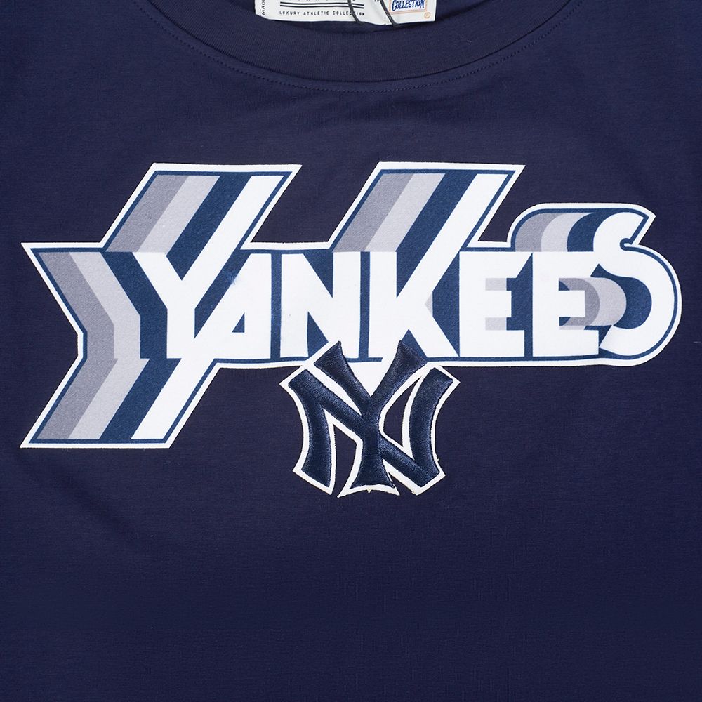 Pro Standard Women's New York Yankees Navy Cropped Hoodie product image