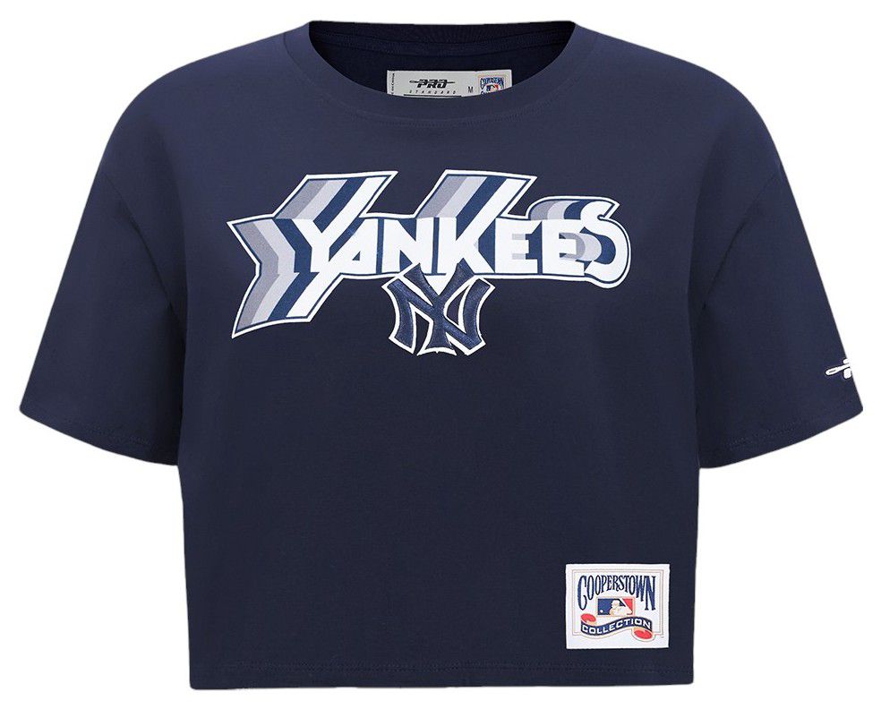 Pro Standard Women's New York Yankees Navy Cropped Hoodie product image