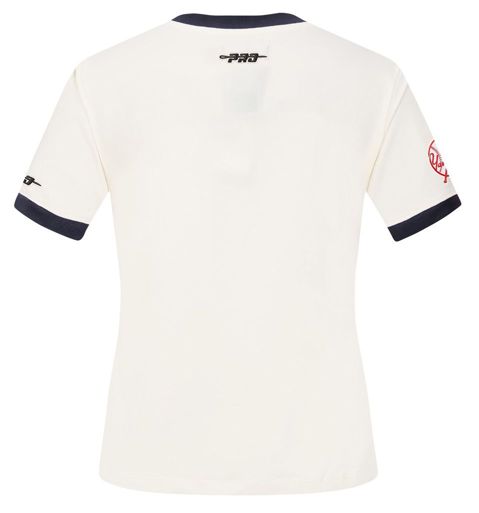 Pro Standard Women's New York Yankees Cream Ringer Souvenir T-Shirt product image