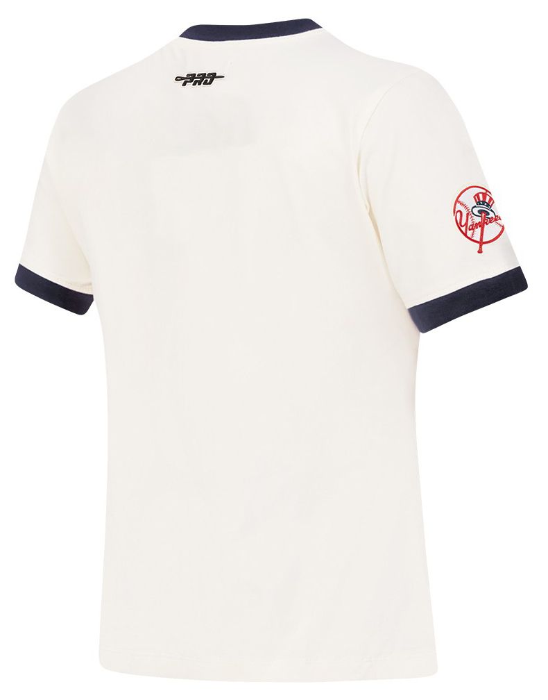 Pro Standard Women's New York Yankees Cream Ringer Souvenir T-Shirt product image