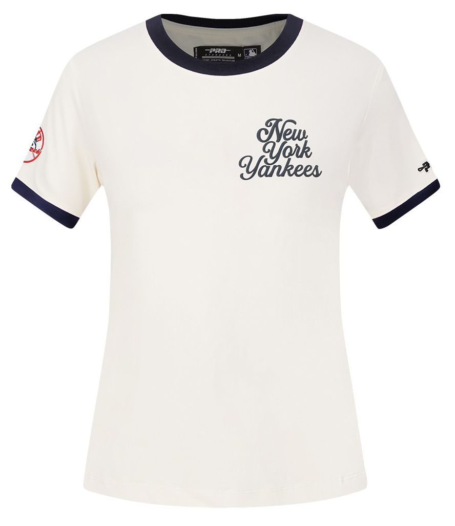 Pro Standard Women's New York Yankees Cream Ringer Souvenir T-Shirt product image