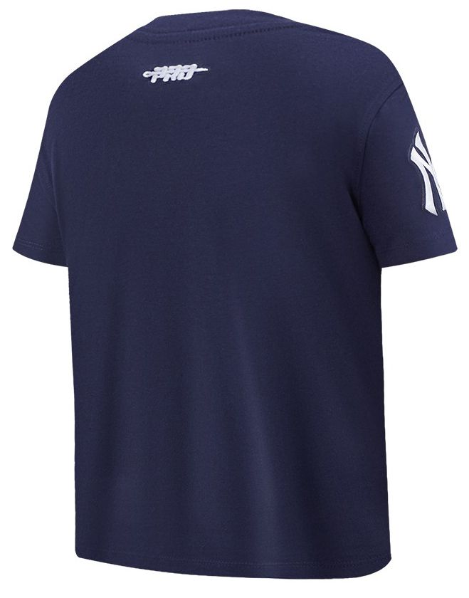 Pro Standard Youth New York Yankees Midnight Navy Script Tail T-Shirt product image