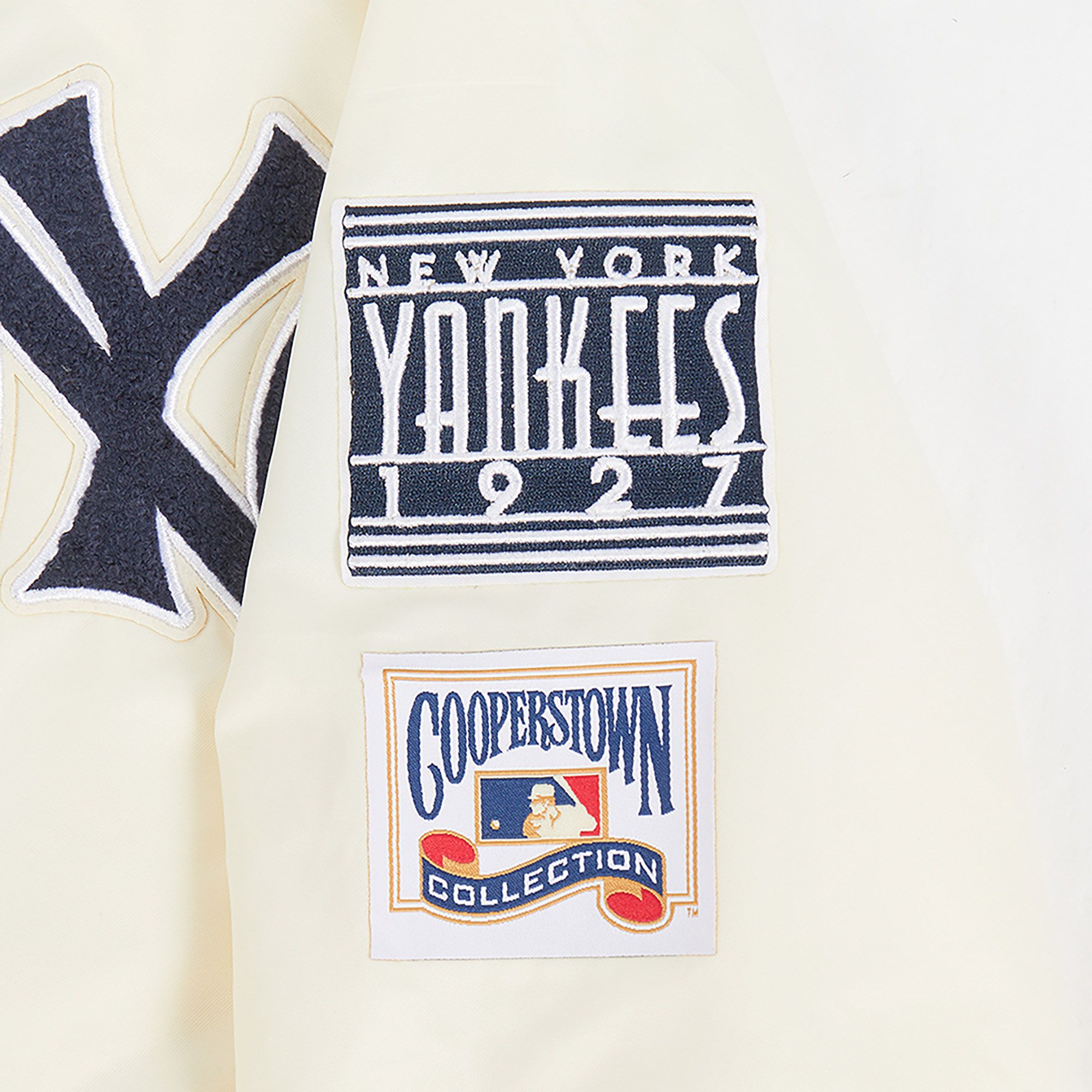 Pro Standard Youth New York Yankees Cream Classic Satin Jacket product image