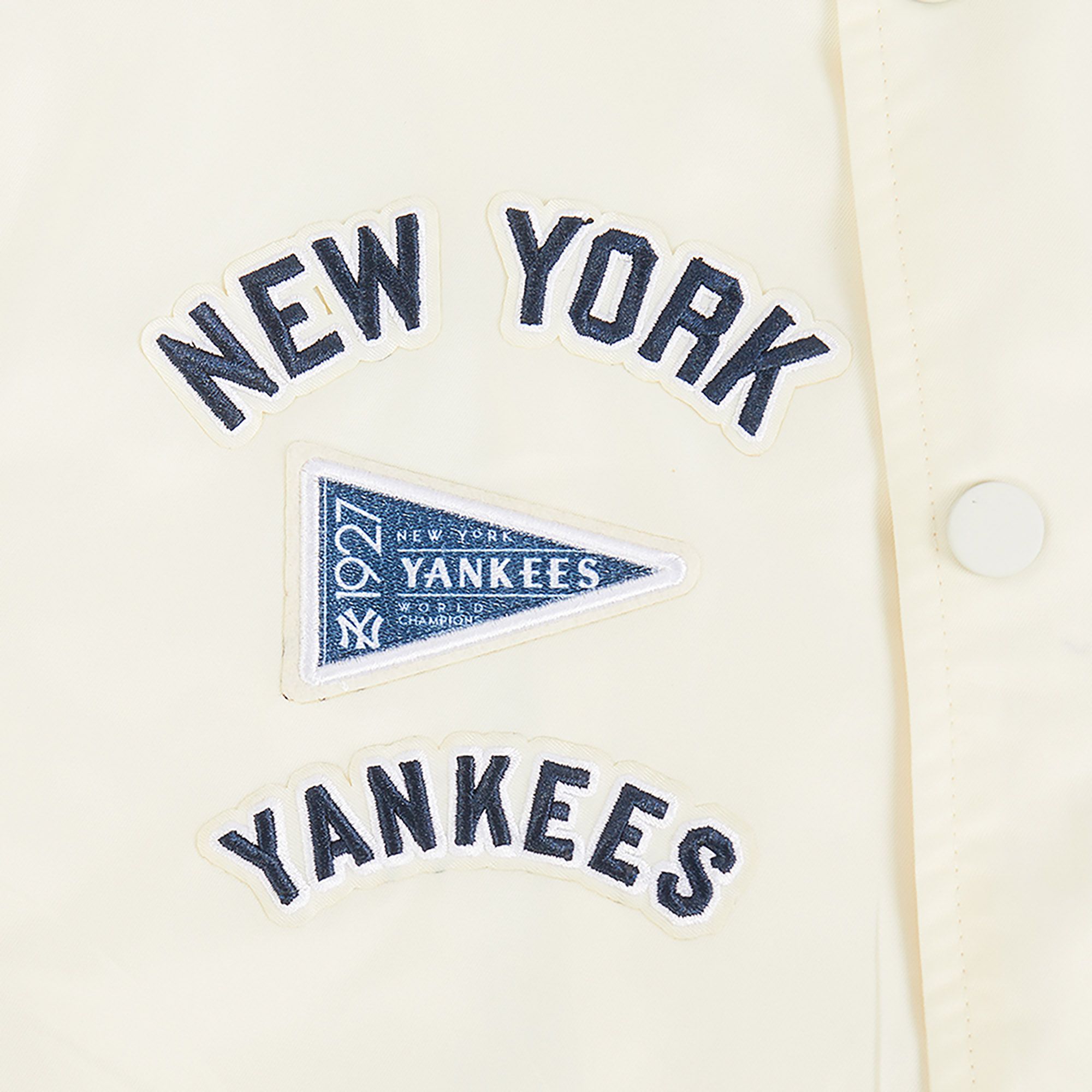 Pro Standard Youth New York Yankees Cream Classic Satin Jacket product image