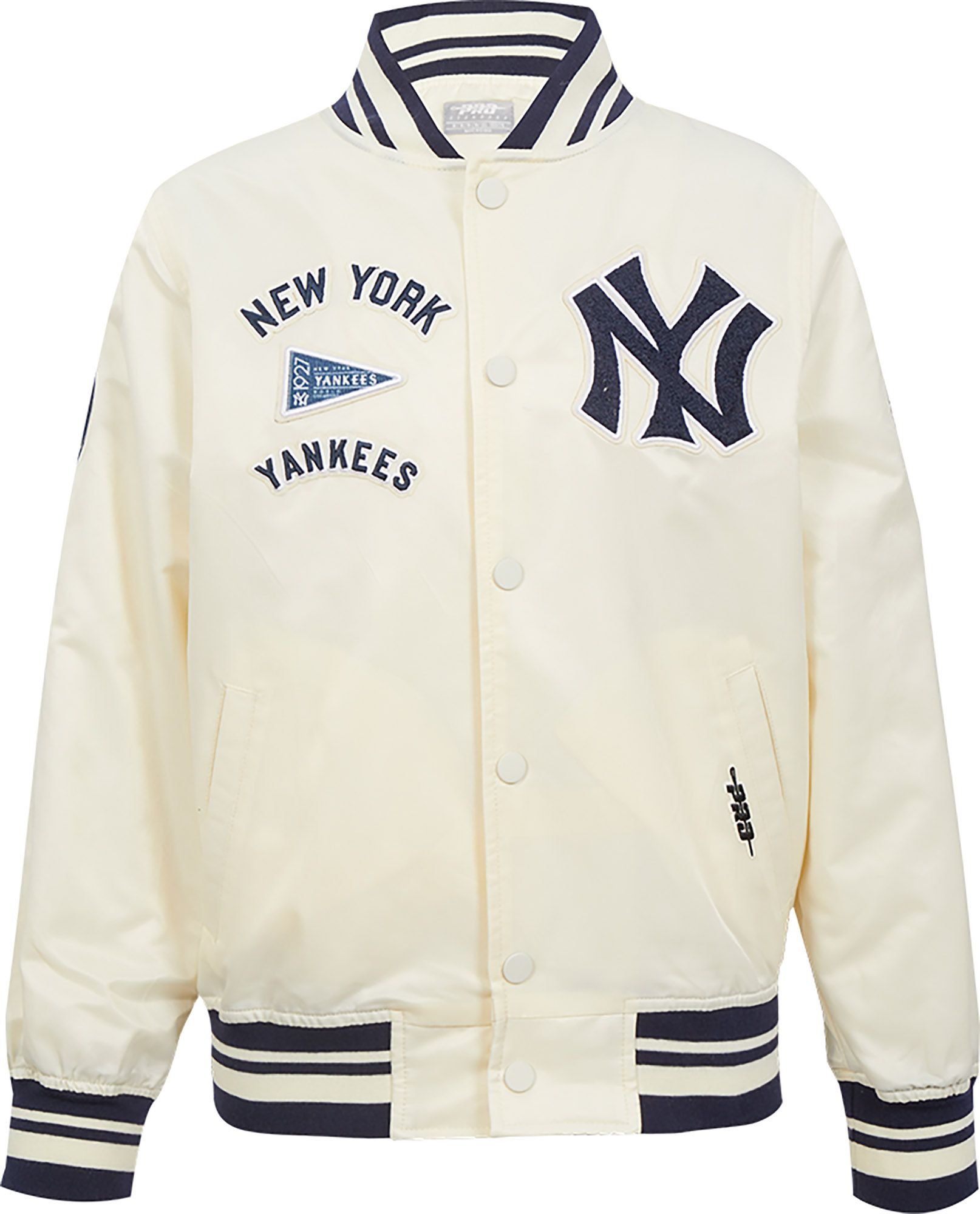 Pro Standard Youth New York Yankees Cream Classic Satin Jacket product image