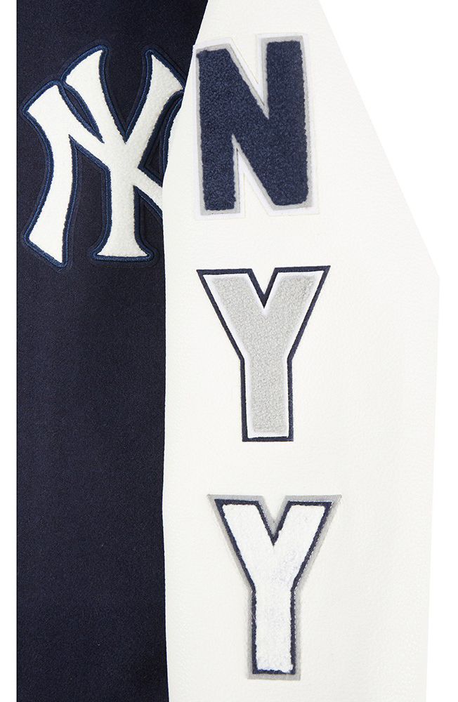 Pro Standard Youth New York Yankees Midnight Navy Script Tail Varsity Jacket product image