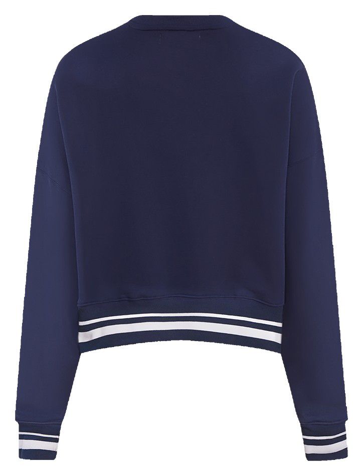 Pro Standard Women's New York Yankees Navy Logo Fleece Crew Neck Sweatshirt product image