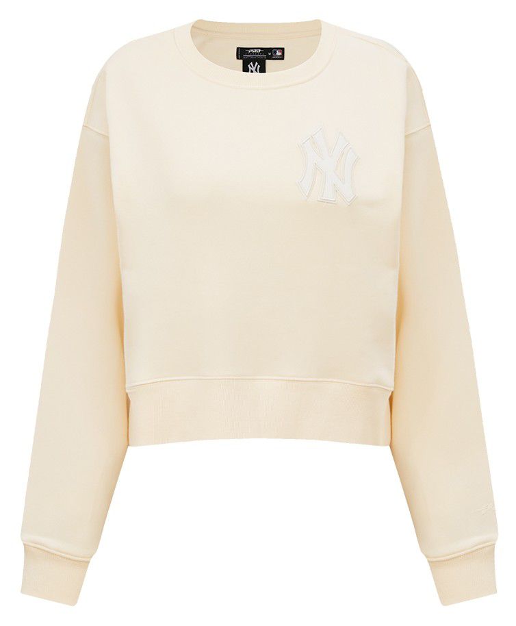 Pro Standard Women's New York Yankees Cream Classic Crewneck Sweatshirt product image