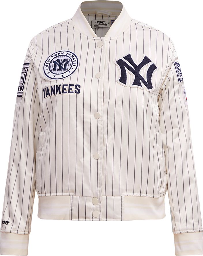 Pro Standard Women's New York Yankees Cream Satin Jacket product image