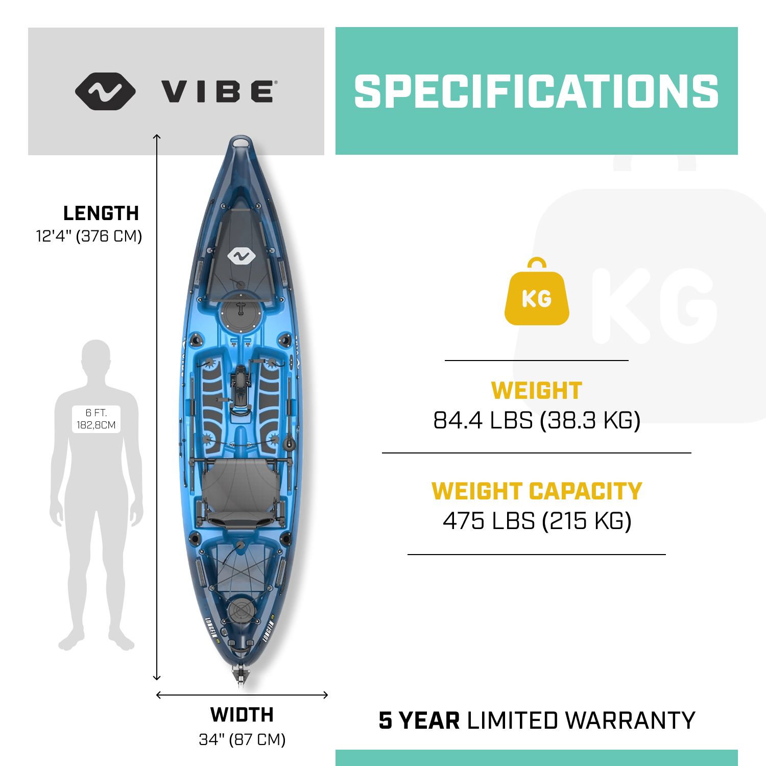 Vibe Longfin 120 Kayak product image