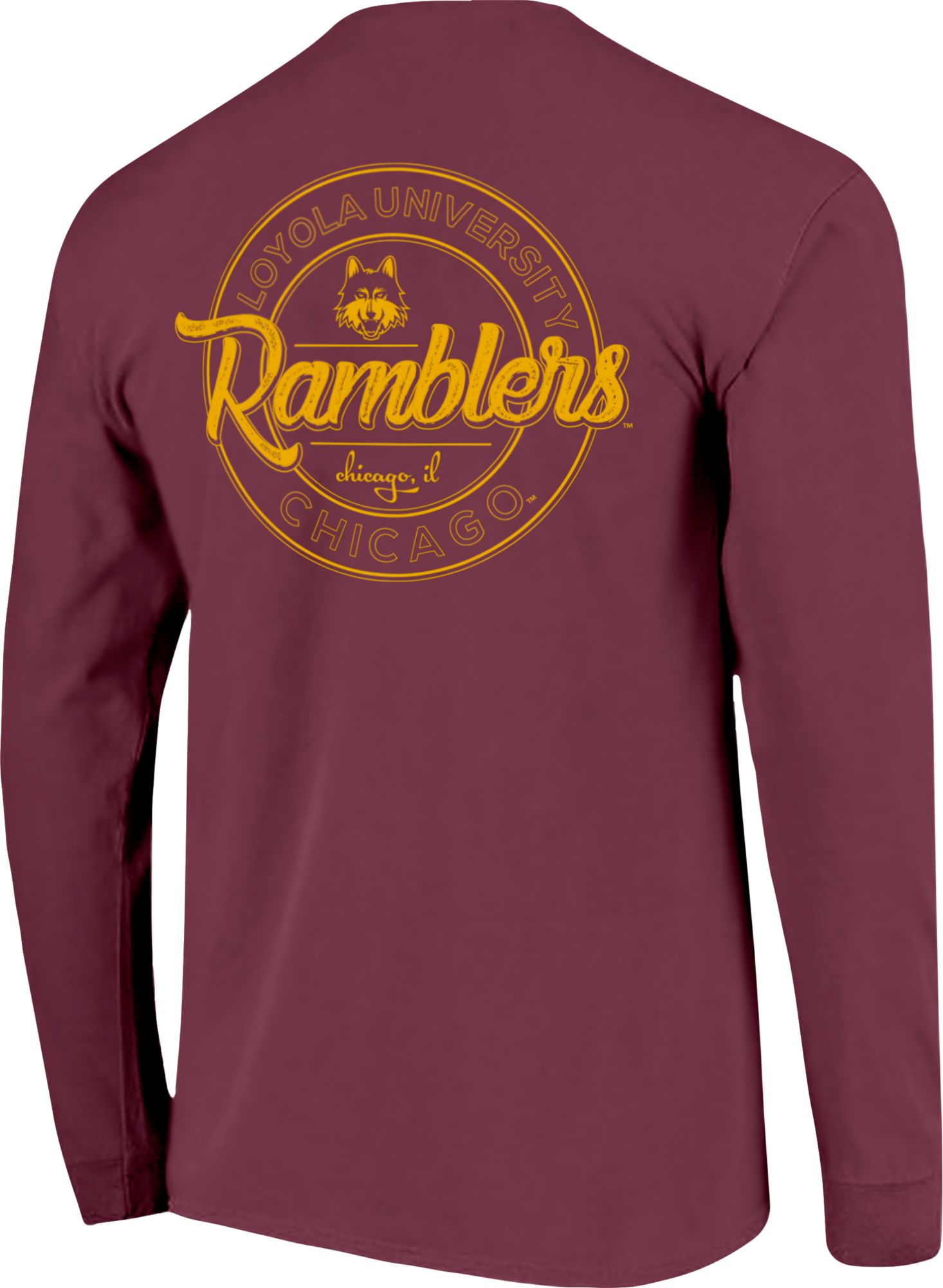 Image One Men's Loyola Chicago Ramblers Maroon Vintage Long Sleeve T-Shirt product image