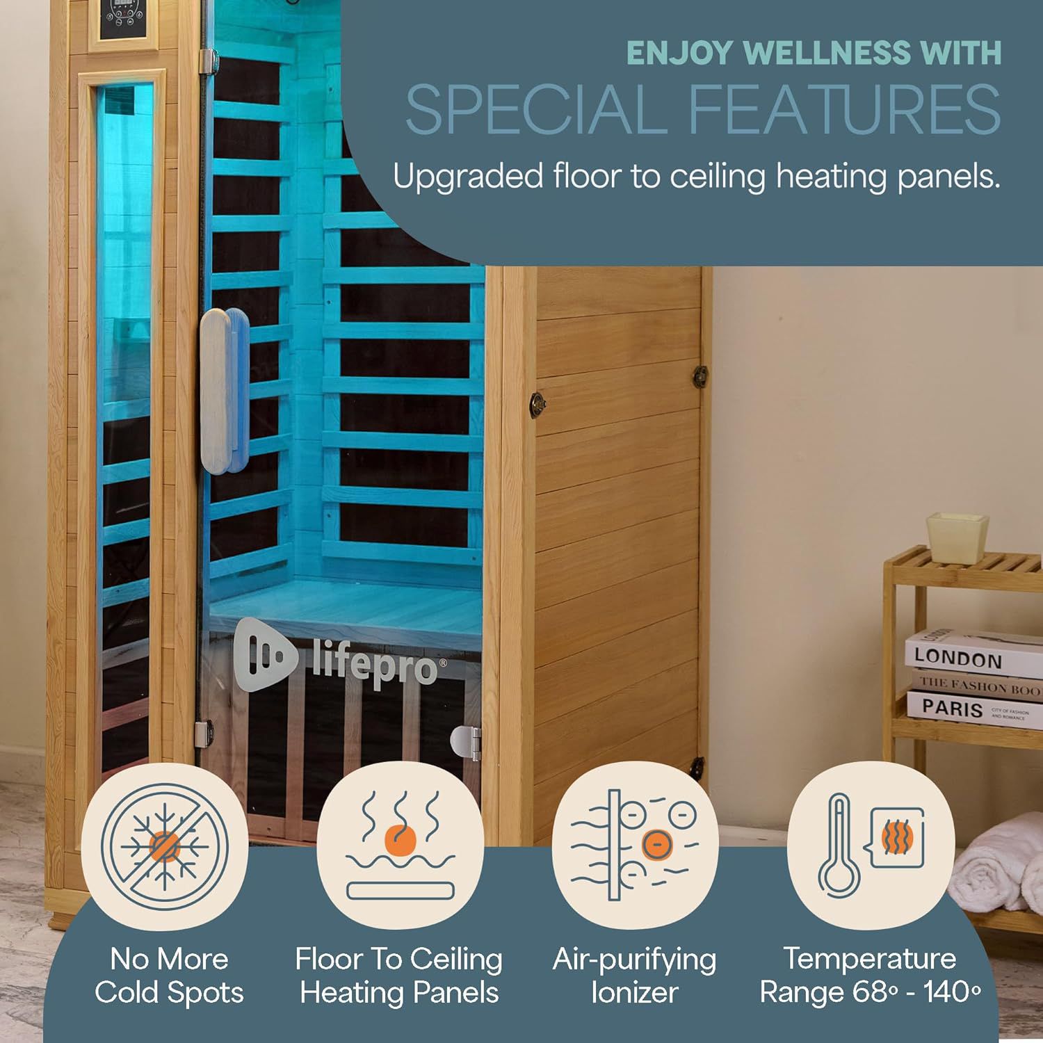 LifePro Far Infrared 1-Person Sauna product image