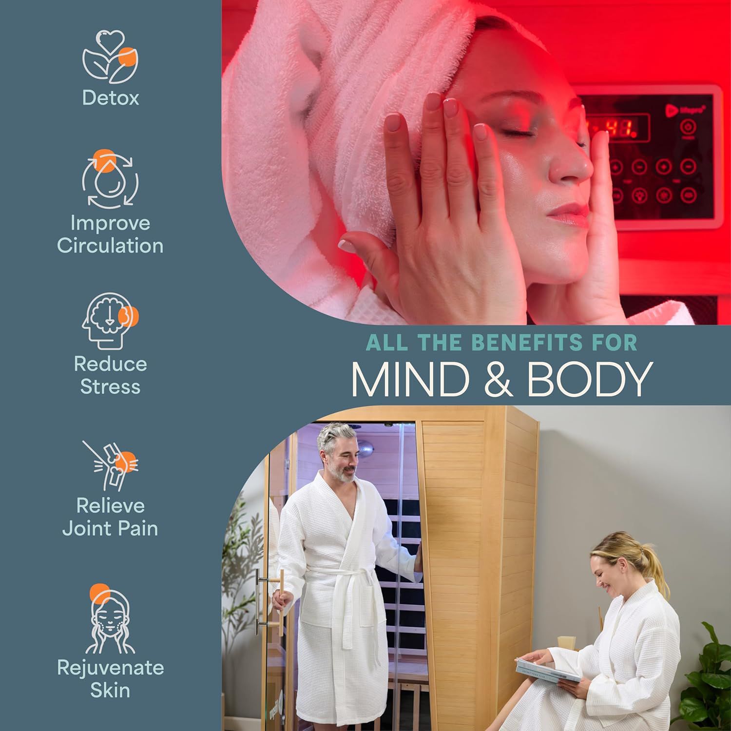 Lifepro Far Infrared RejuvaCure Duet 2-Person Sauna product image