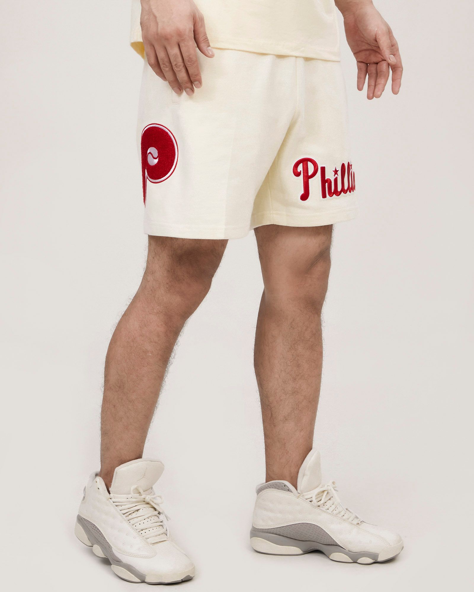 Pro Standard Men's Philadelphia Phillies Cream Retro Fleece Shorts product image