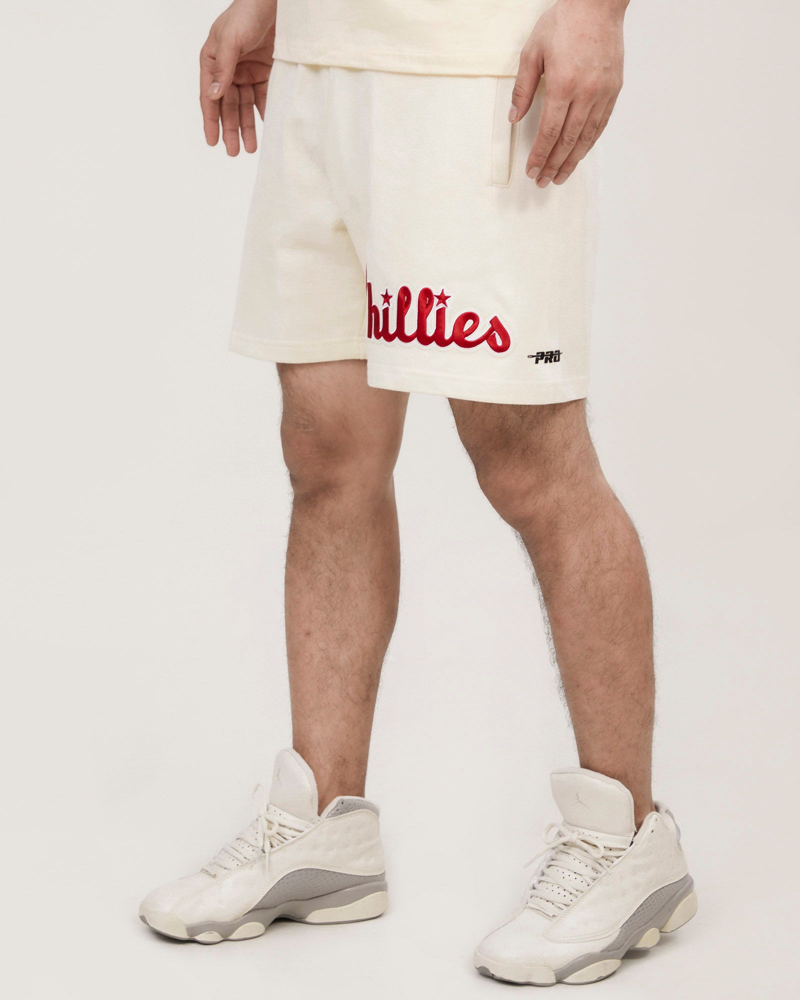 Pro Standard Men's Philadelphia Phillies Cream Retro Fleece Shorts product image