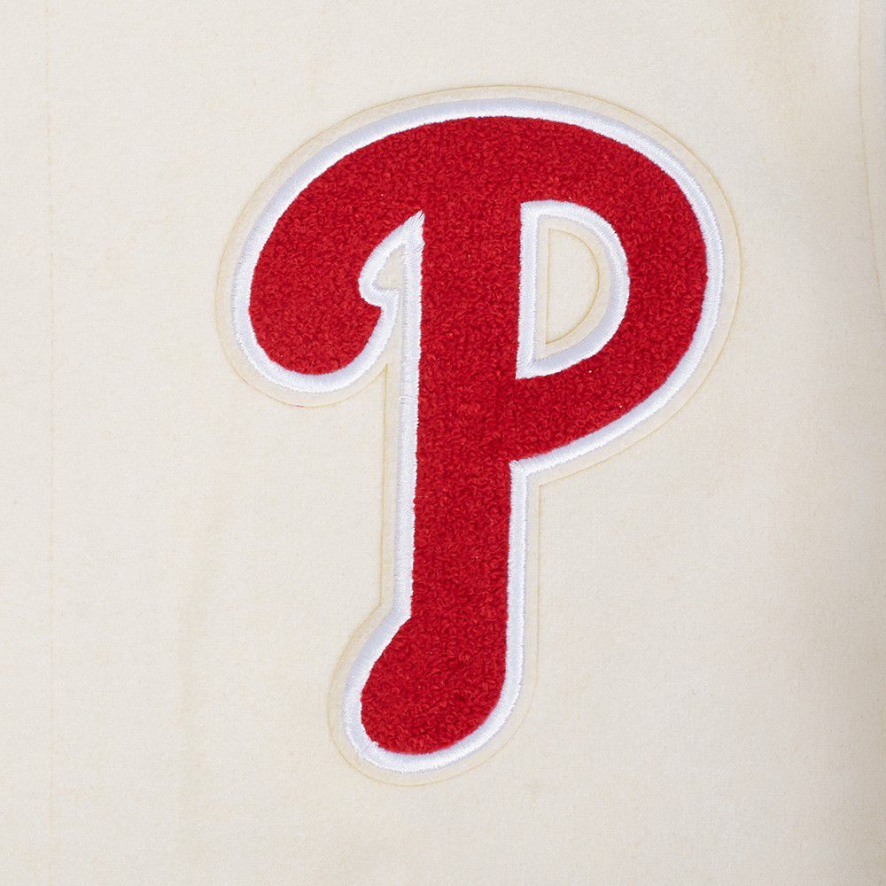 Pro Standard Men's Philadelphia Phillies Cream Rib Wool Jacket product image