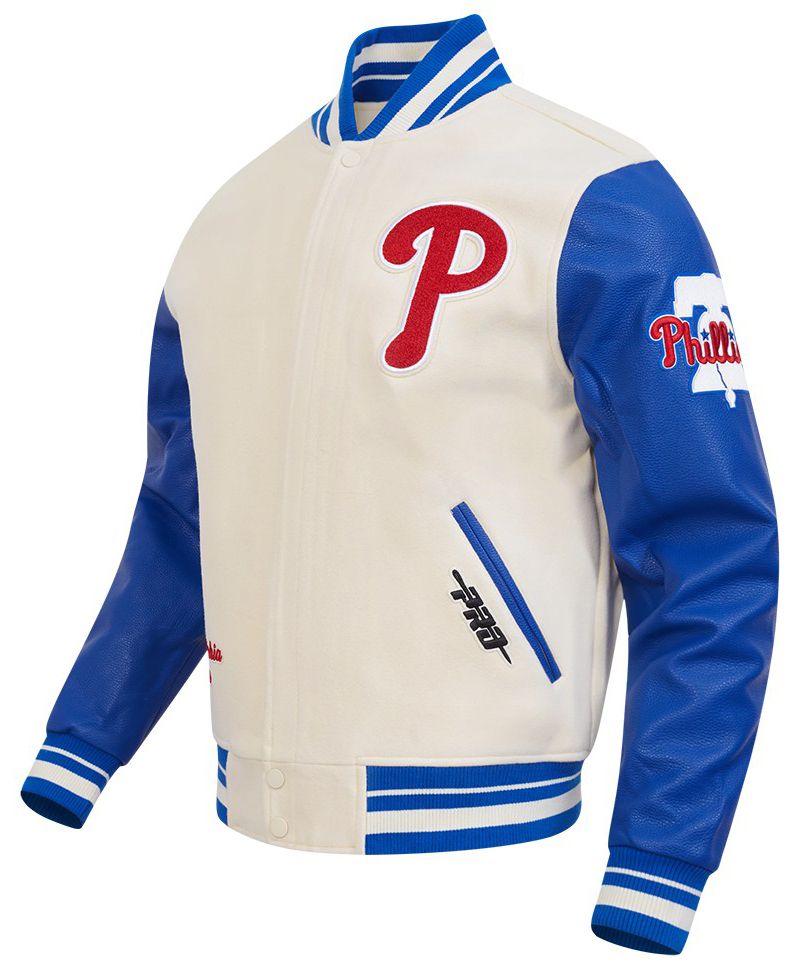 Pro Standard Men's Philadelphia Phillies Cream Rib Wool Jacket product image