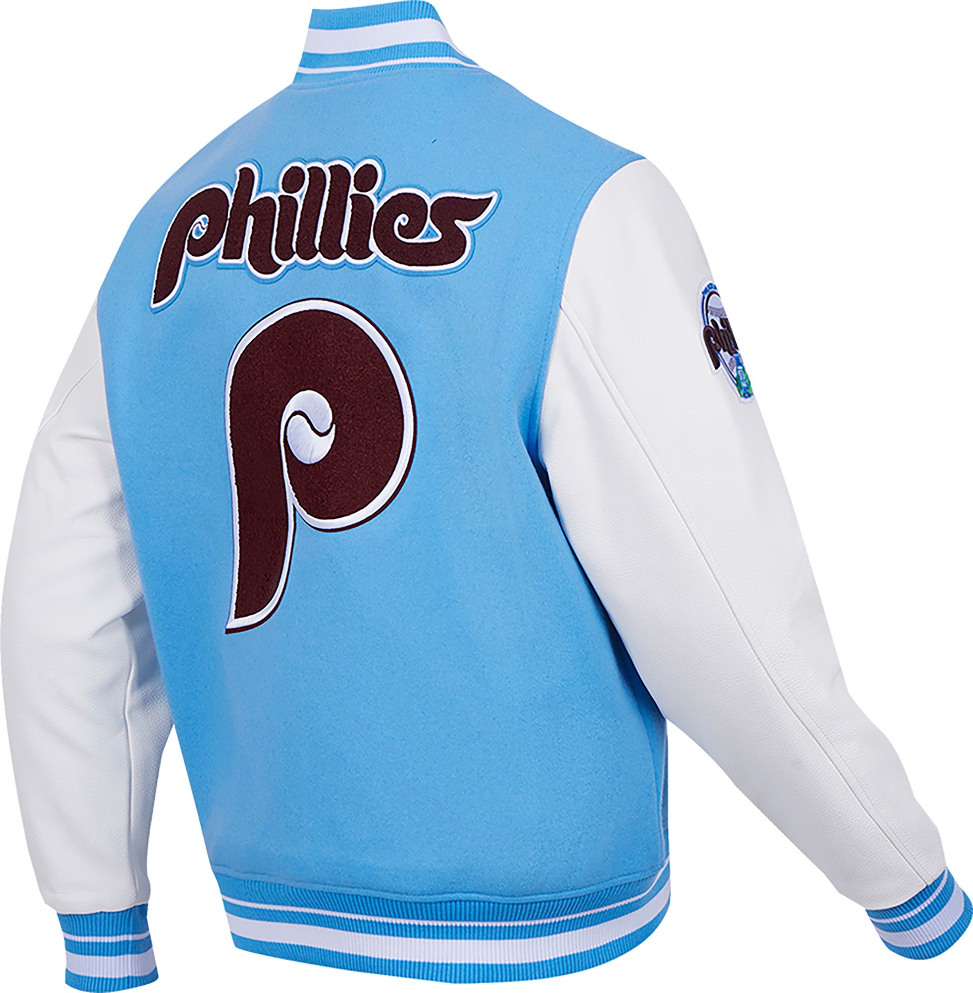 Pro Standard Men's Philadelphia Phillies Blue Rib Wool Varsity Jacket product image