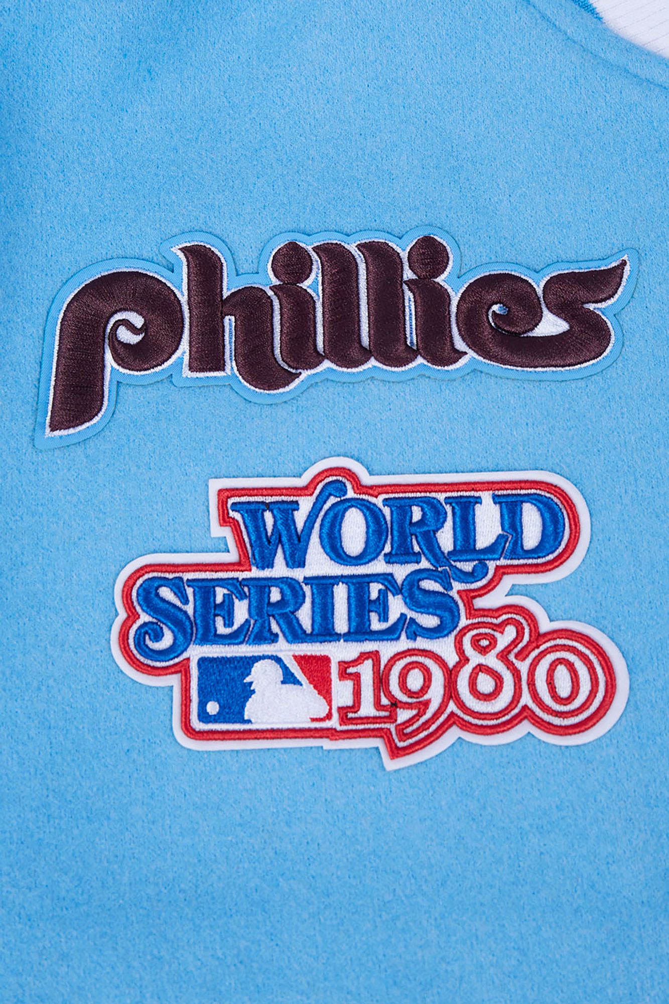 Pro Standard Men's Philadelphia Phillies Blue Rib Wool Varsity Jacket product image